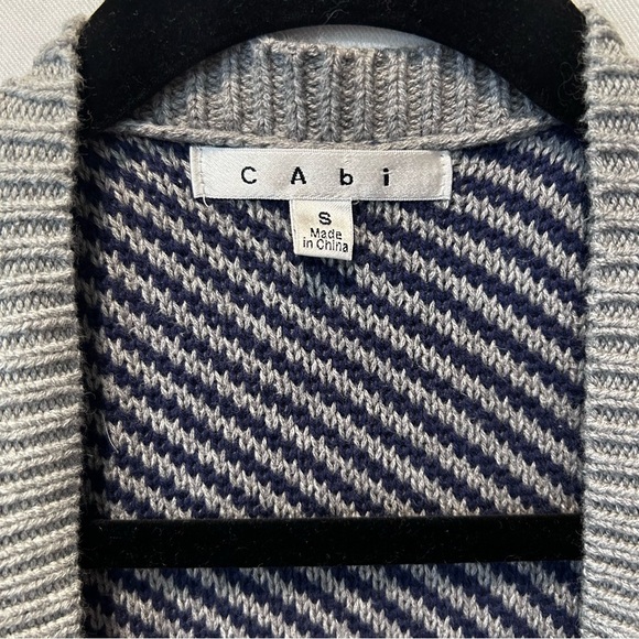 CAbi Color Block Blanket Knit Waterfall Cardigan Size Small - Picture 2 of 5